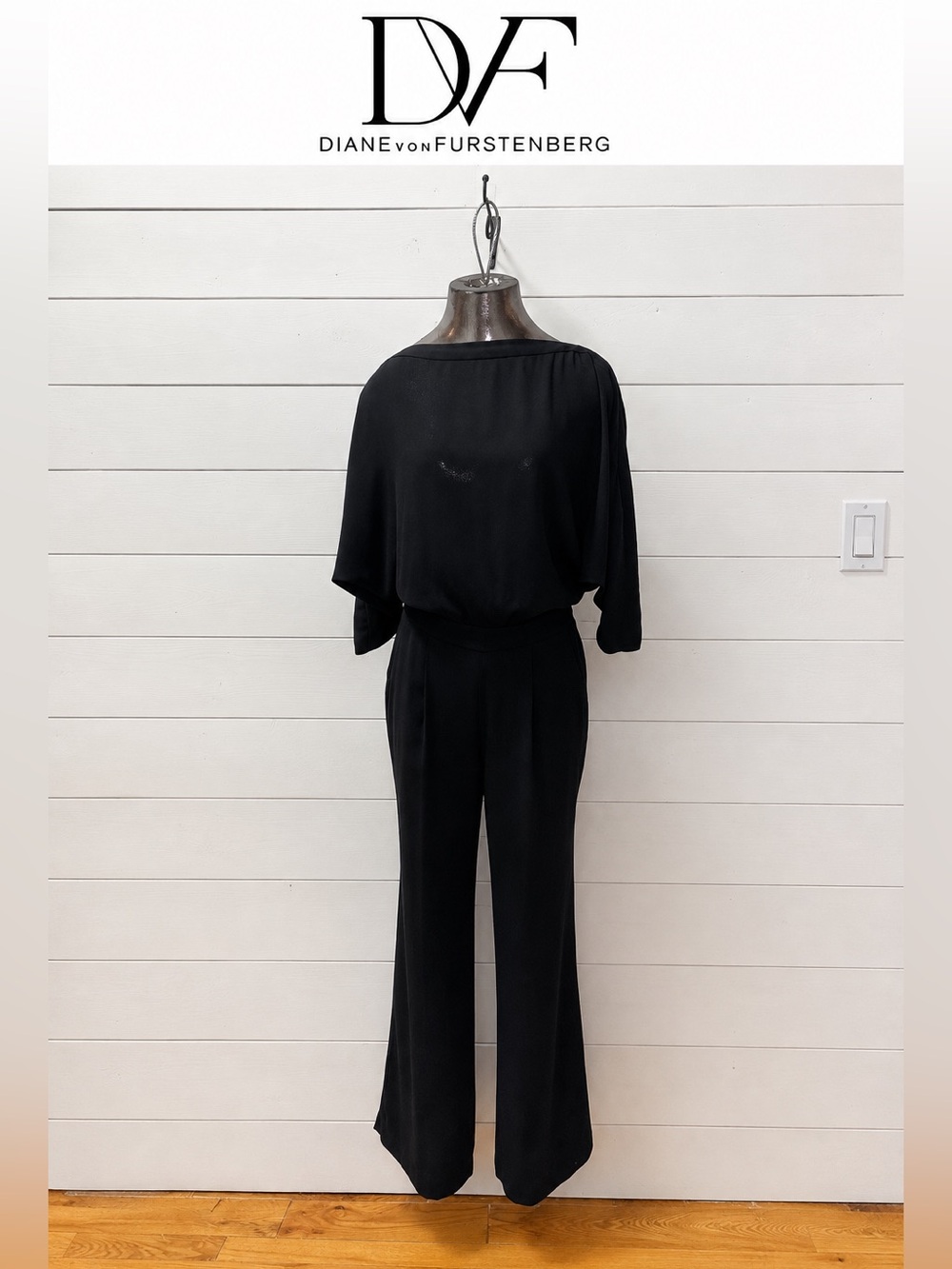 Diane von Furstenberg Black Jumpsuit – Size 6